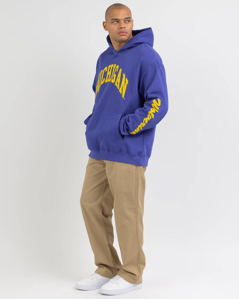 NCAA Michigan Arched Puff Print Hoodie for Mens