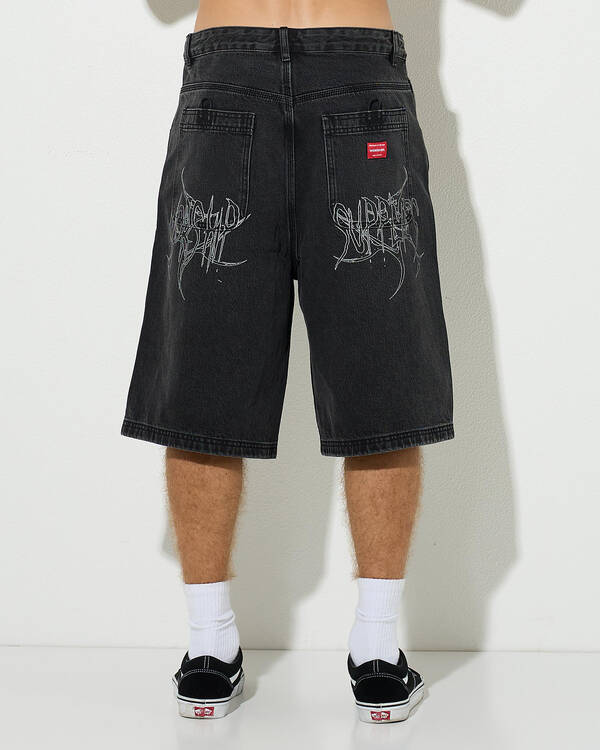 Worship Supplies Spinal Dozer Jean Shorts for Mens