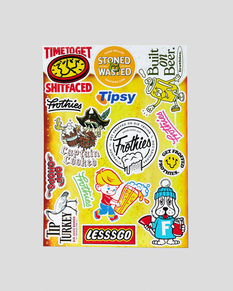 Frothies FR Sticker Sheet for Mens