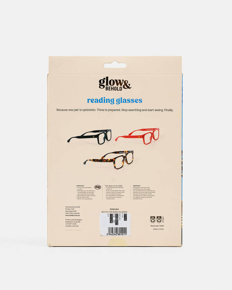 IS Gift Reading Glasses 3 Pack for Womens
