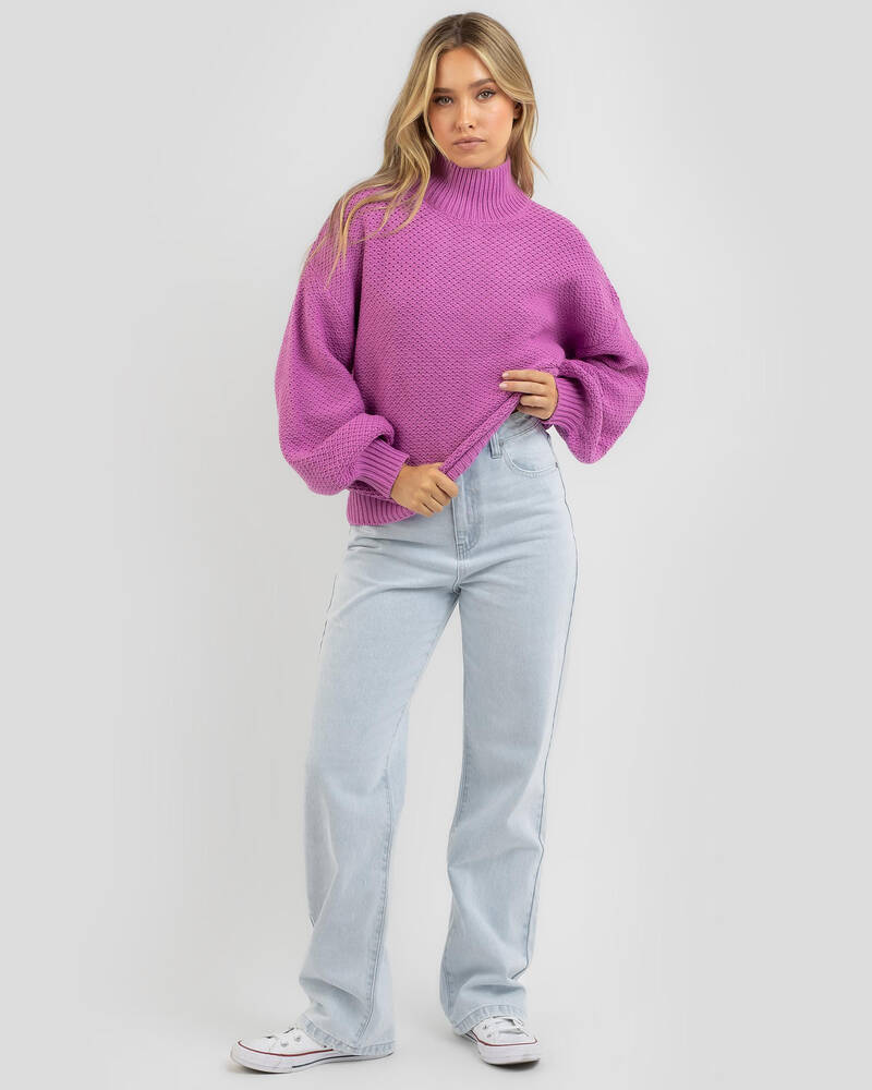 Rusty High Wide Straight Leg Jeans for Womens