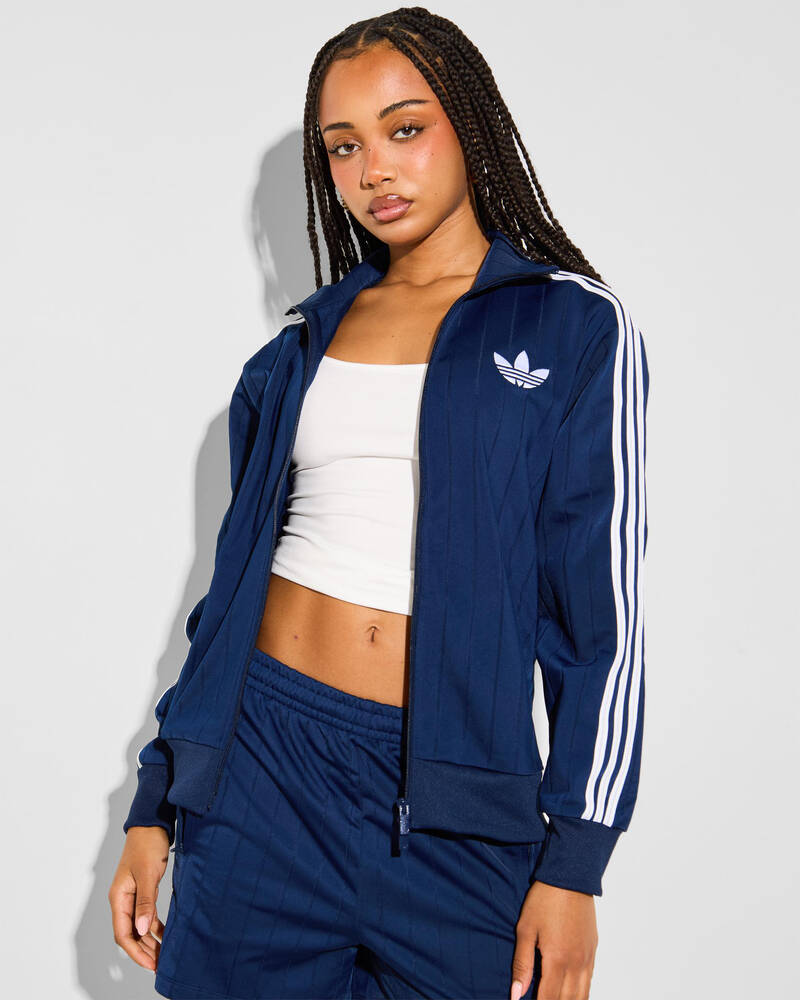adidas Pinstripe Firebird Loose Track Top for Womens