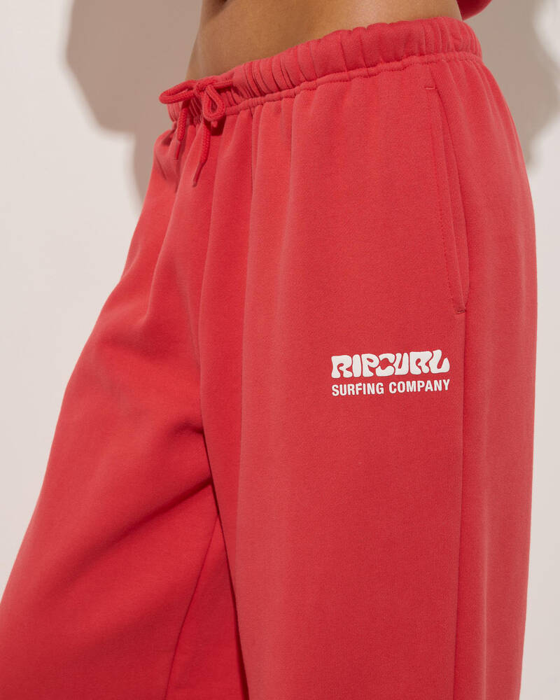 Rip Curl Surf Puff Wide Leg Trackpants for Womens