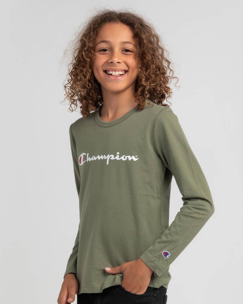 Champion Boys' Champion Logo Long Sleeve T-Shirt for Mens