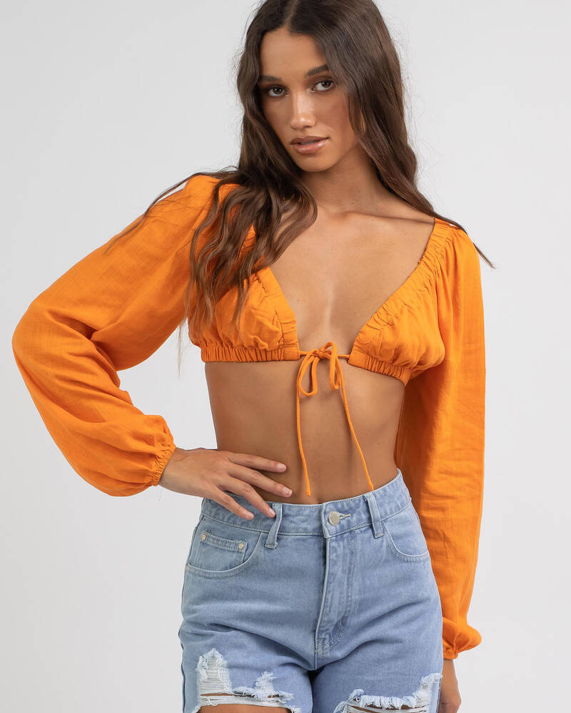 Ava And Ever Indigo Top for Womens