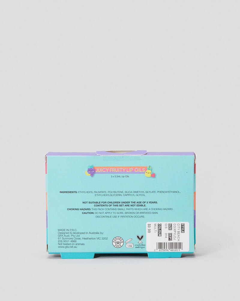 Mooloola Juicy Fruity Lip Oil Pack for Womens