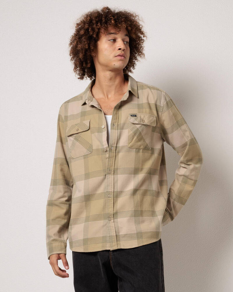 RVCA That'll Work Flannel Long Sleeve Shirt for Mens