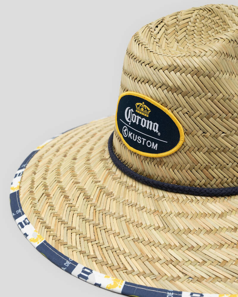 Kustom Corona Printed Straw Hat for Mens