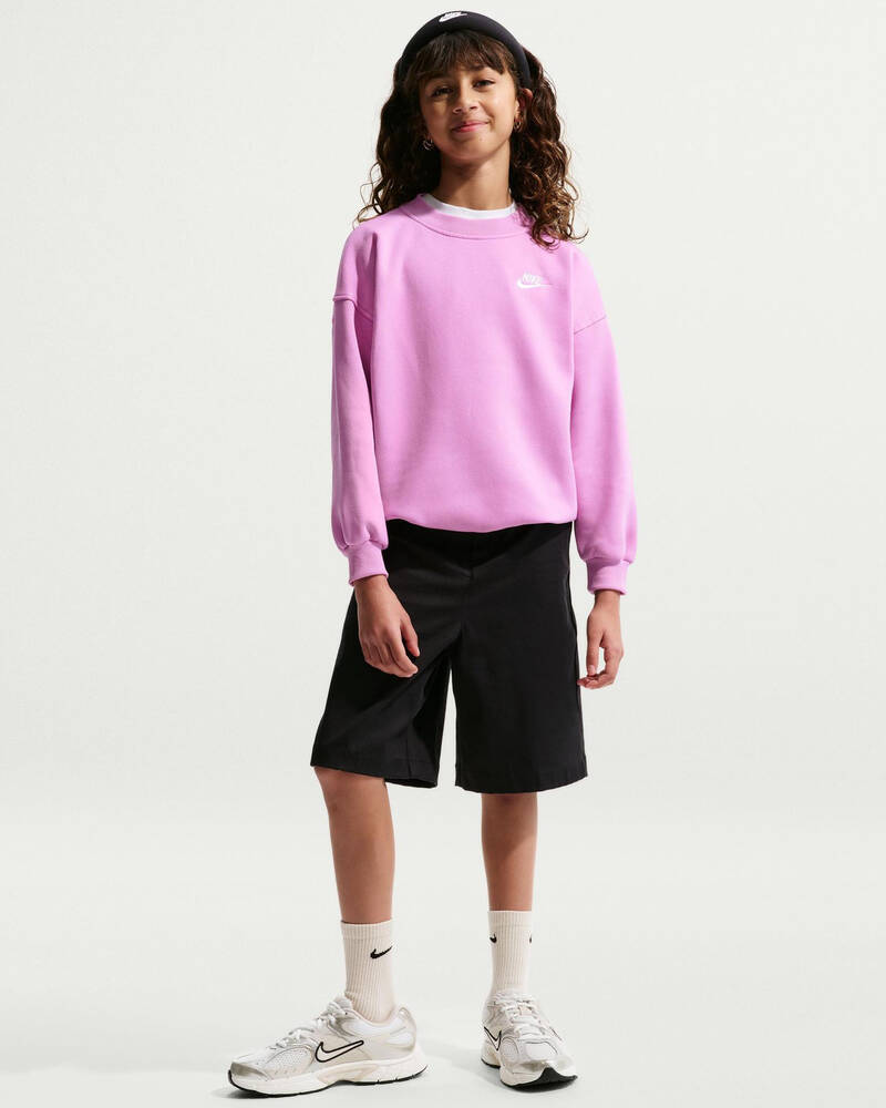 Nike Girls' Oversized Crew Sweater for Womens