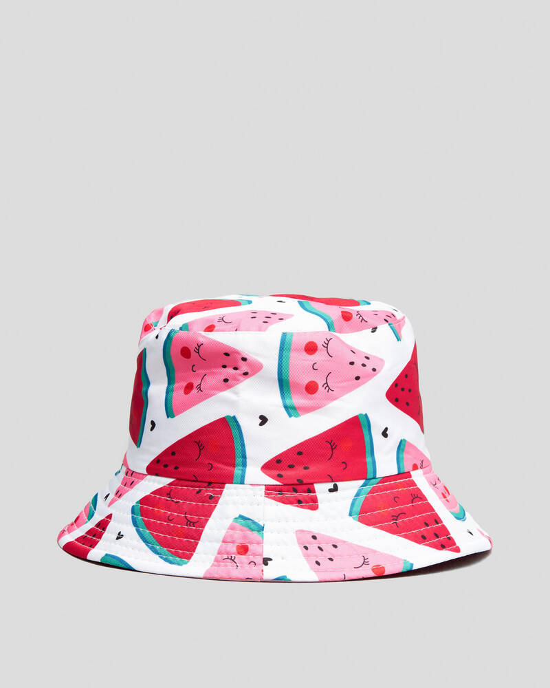 Mooloola Toddlers' Watermelon Reversible Bucket Hat for Womens