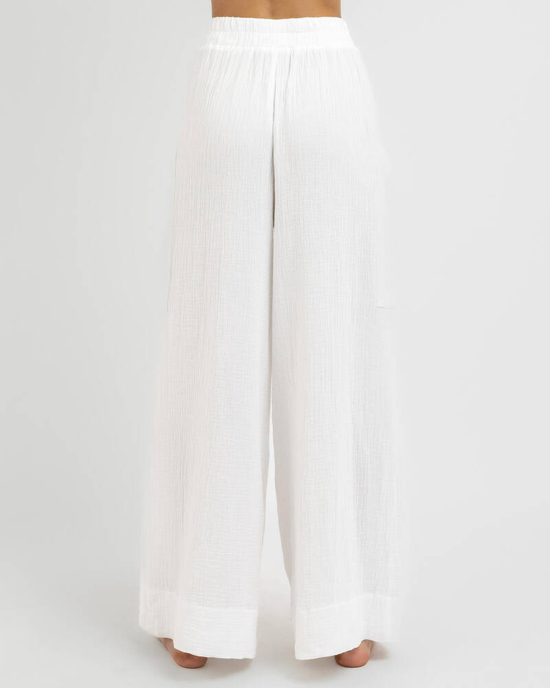 Mint Vanilla Capri Beach Pants for Womens