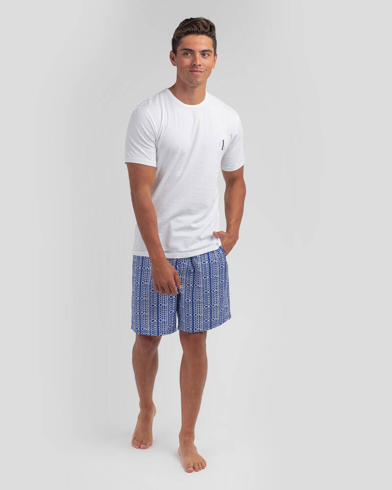 Calvin Klein Mens' Short Sleeve Woven PJ Set for Mens