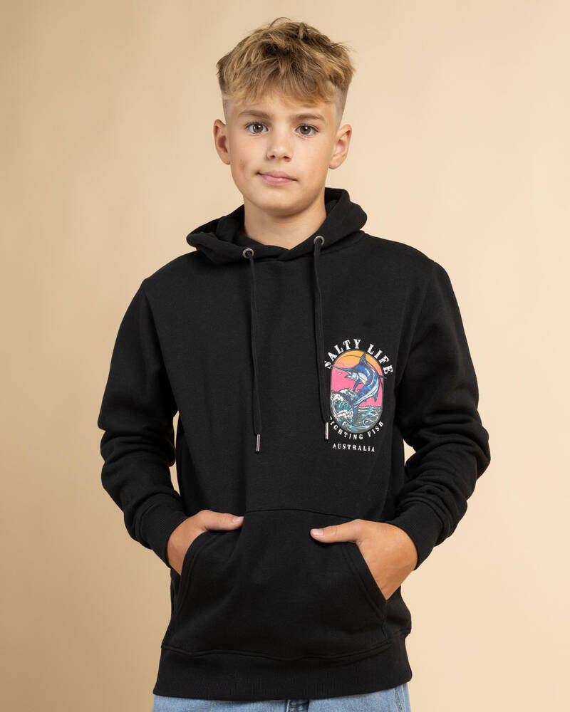 Salty Life Boys' Aqua Warrior Hoodie for Mens