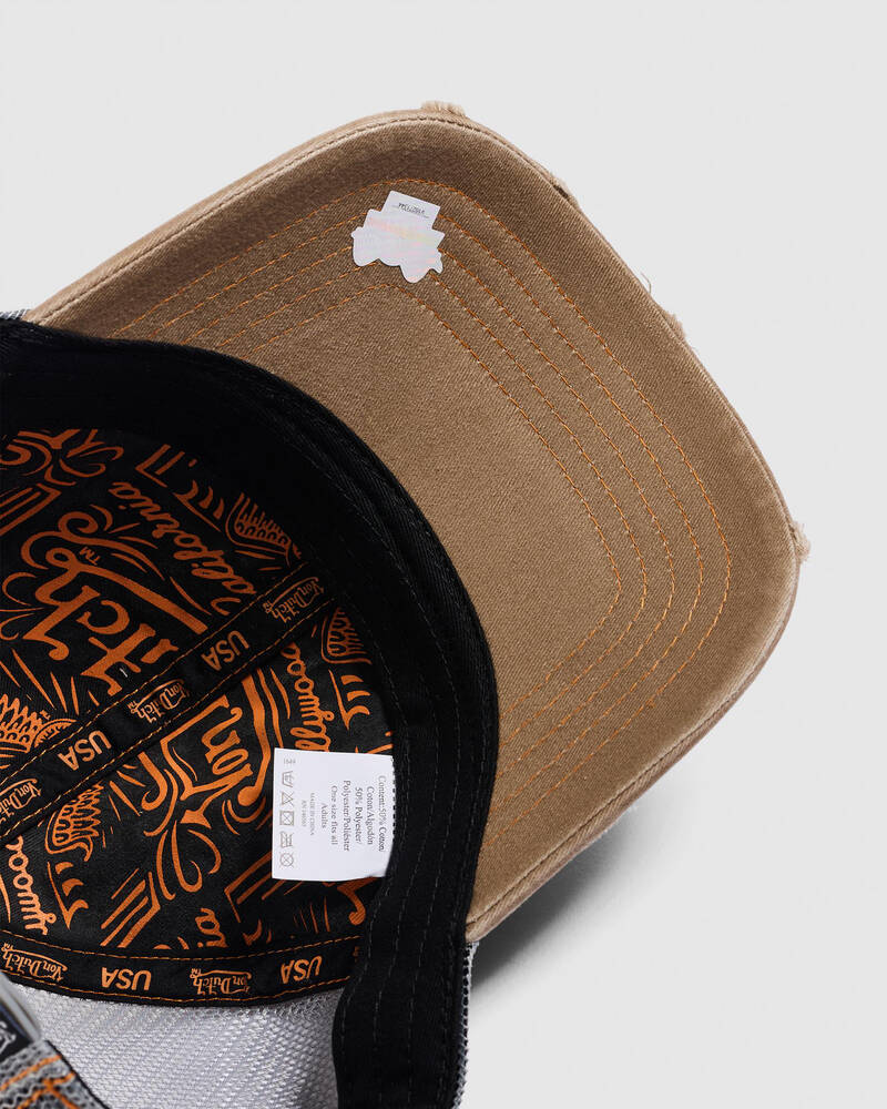 Von Dutch Contrast Distressed Trucker Cap for Mens