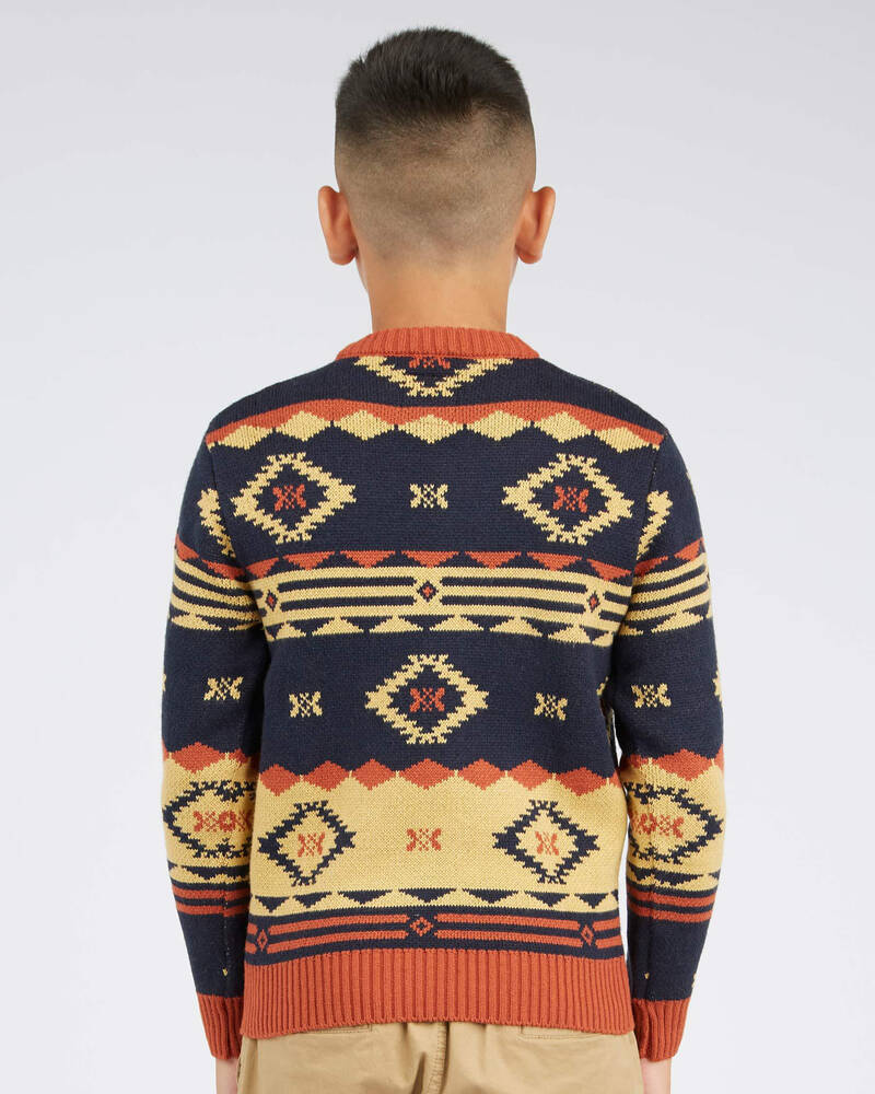 Skylark Boys' Rhinestone Crew Knit Sweatshirt for Mens image number null