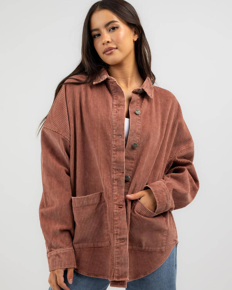 Roxy Kick Back Washed Cord Shirt for Womens