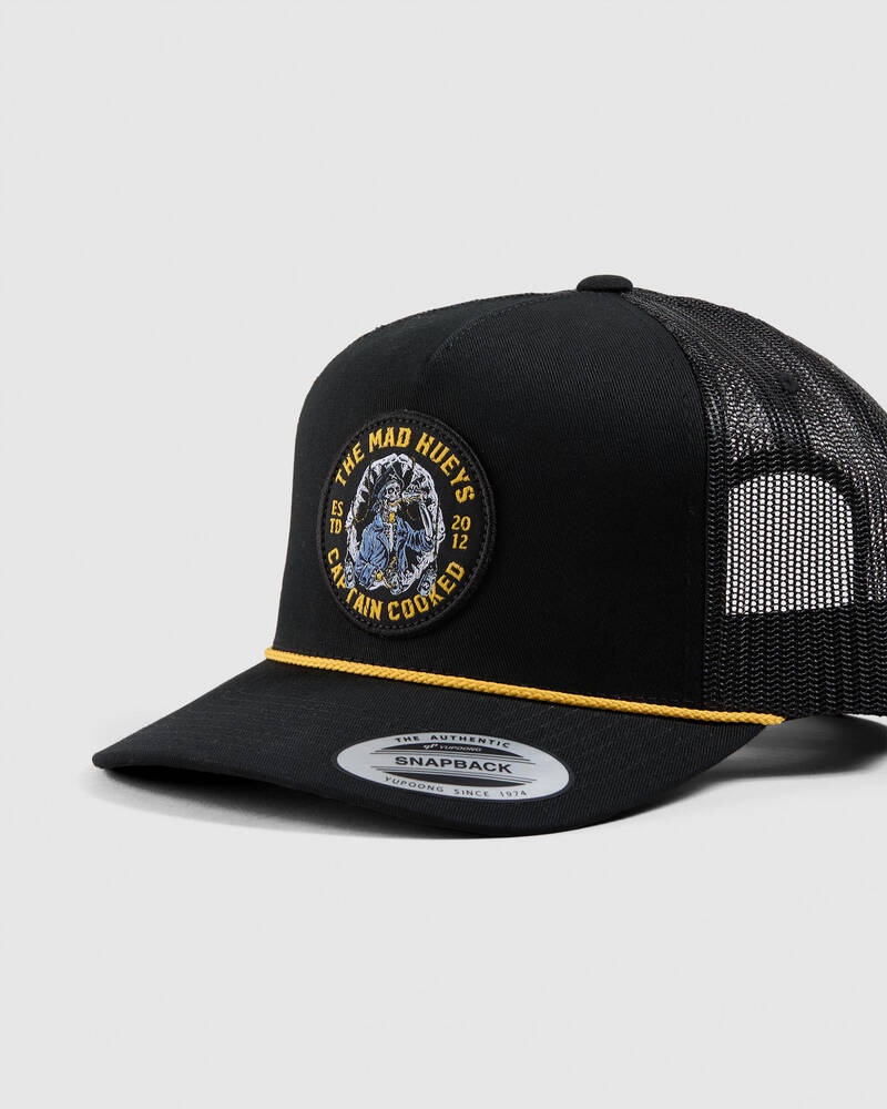 The Mad Hueys Captain Cooked Jaws Twill Trucker Cap for Mens
