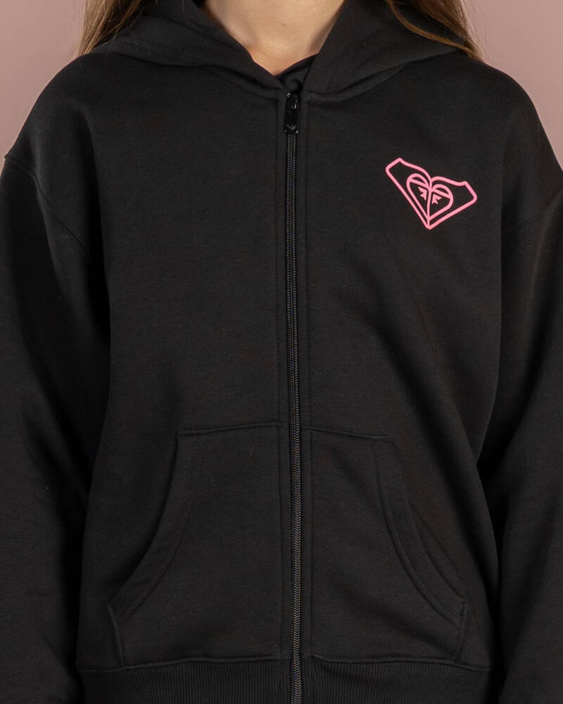 Roxy Girls' Midnight Hike Brushed Zip Through Hoodie for Womens
