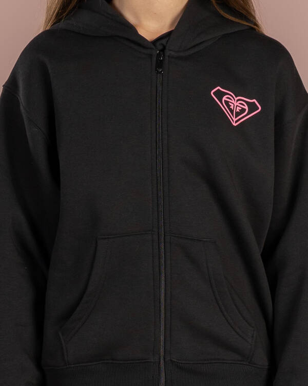 Roxy Girls' Midnight Hike Brushed Zip Through Hoodie for Womens