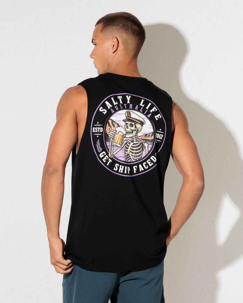 Salty Life Ship Faced Muscle Tank for Mens
