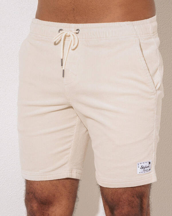 Skylark Shale Elastic Waist Shorts for Mens