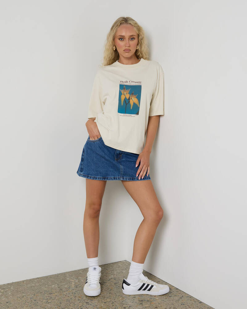 Thrills Flower Society Square T-Shirt for Womens