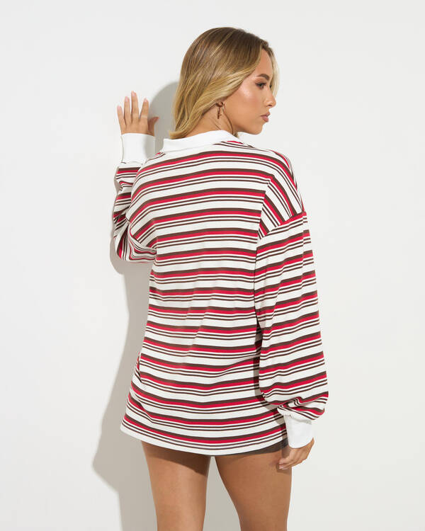 Mooloola Gwen Stripe Long Sleeve Top for Womens
