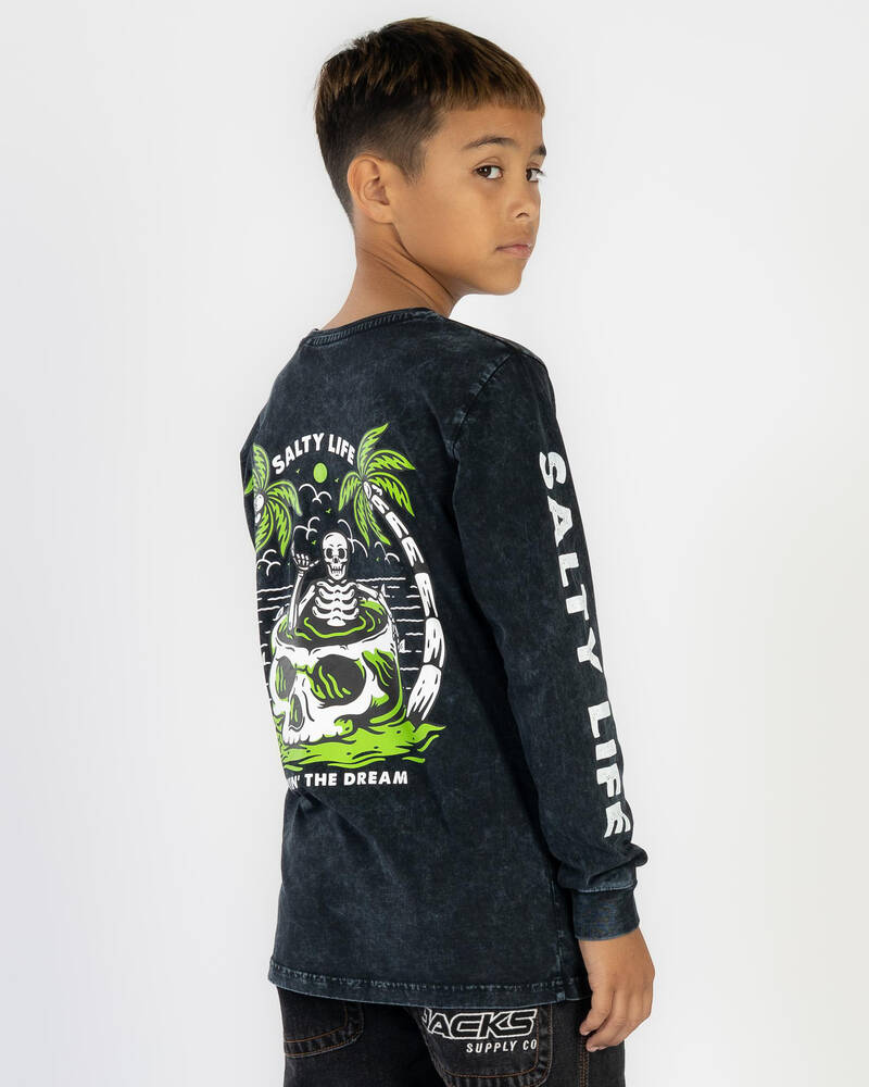 Salty Life Boys' Shaka And Relax Long Sleeve T-Shirt for Mens