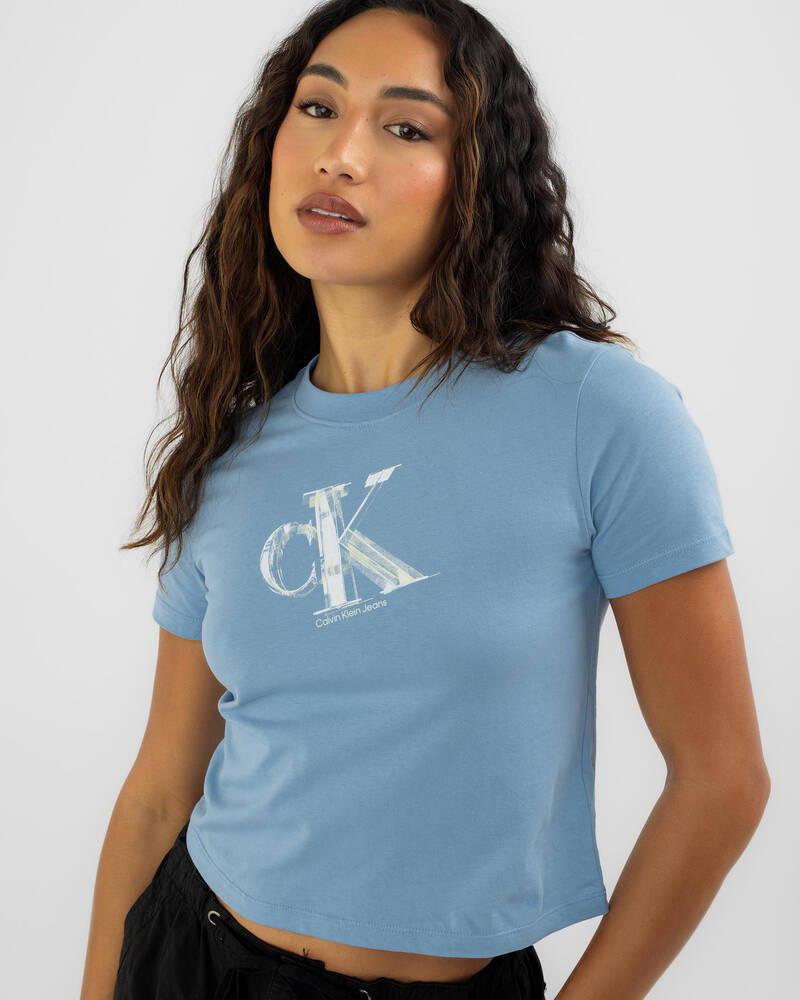 Calvin Klein Meta CK Baby Tee for Womens