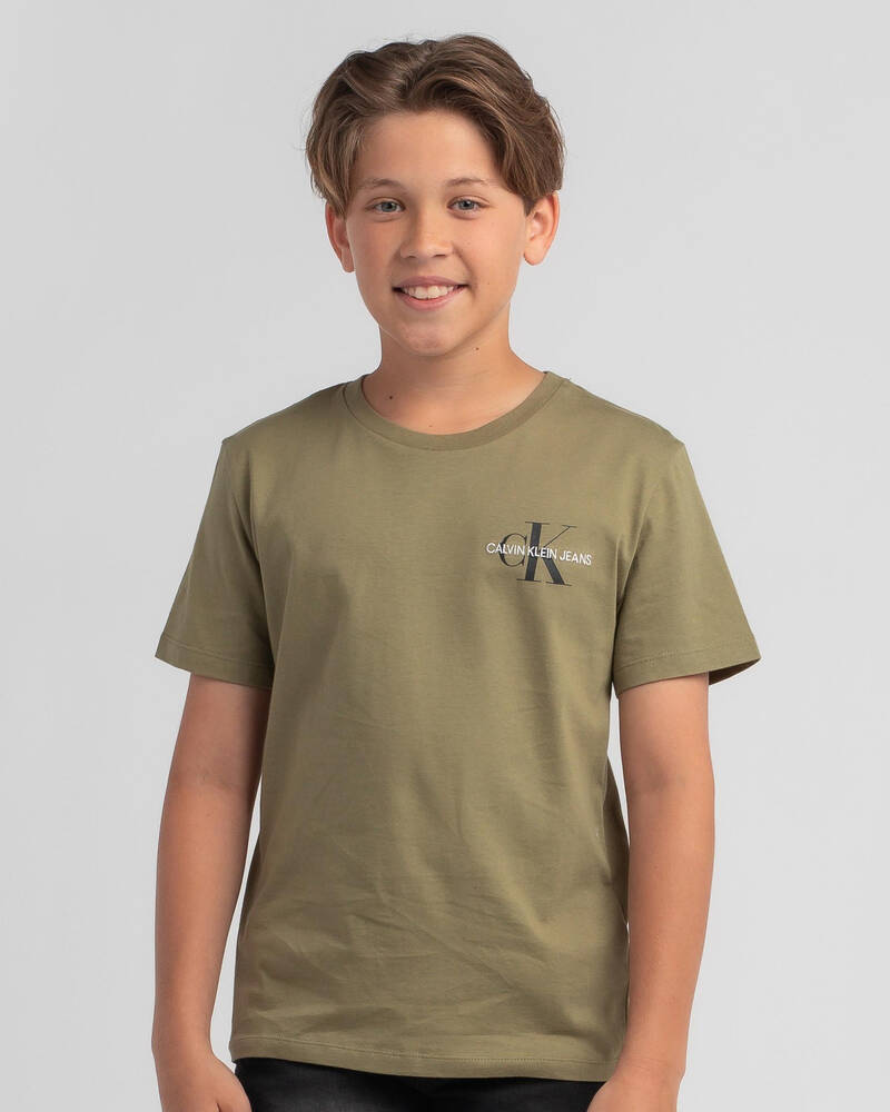 Calvin Klein Boys' Chest Monogram T-Shirt for Mens