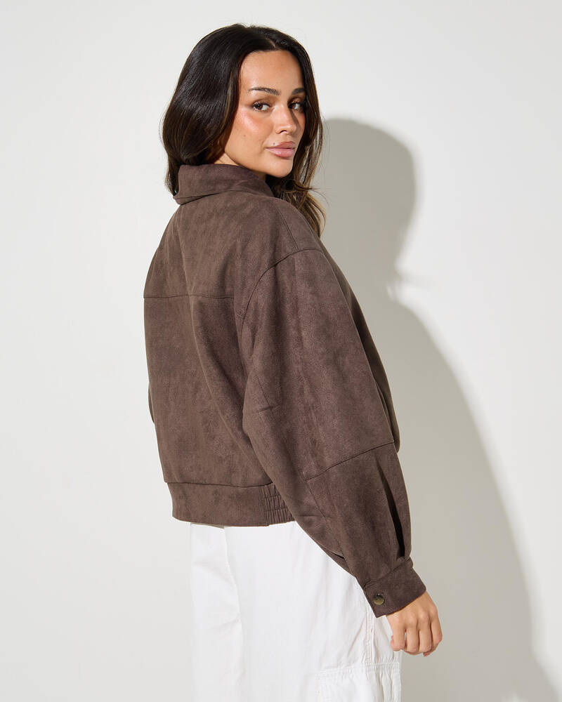Ava And Ever Sunset Club Faux Suede Jacket for Womens
