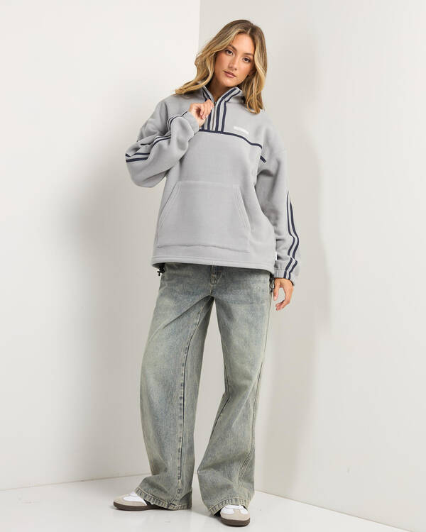 Rusty Bind Me Up Contrast Polar Fleece Sweatshirt for Womens