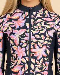 Rip Curl Girls' Sunset Sky Zip Long Sleeve Rash Vest for Womens image number null