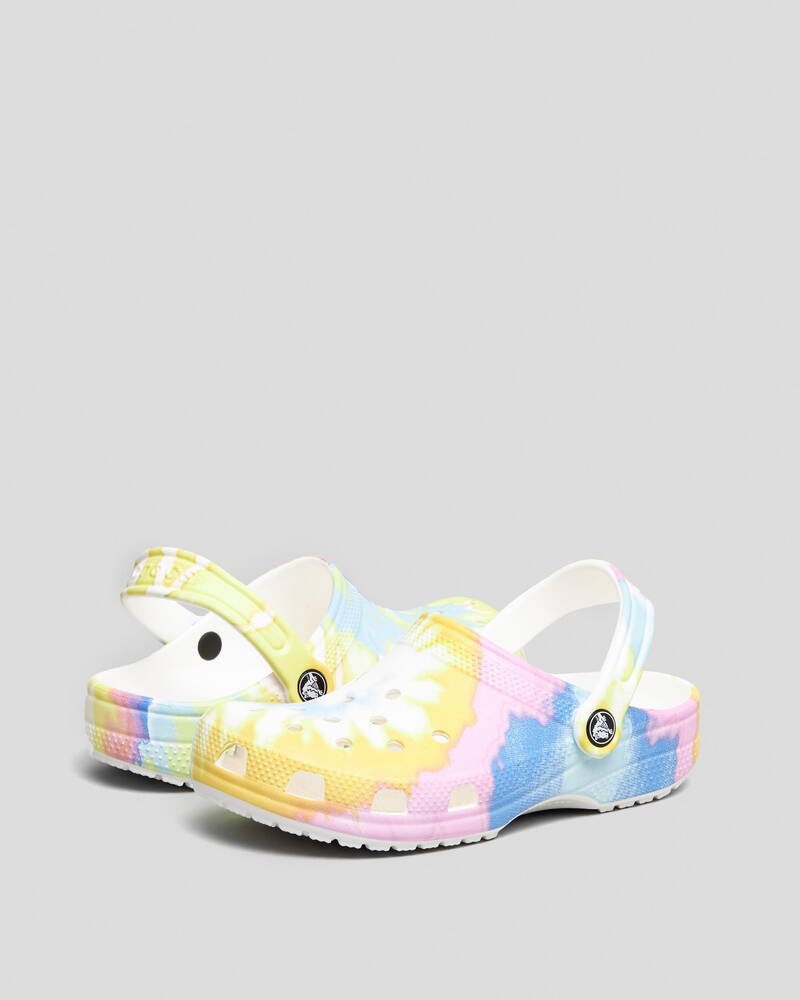 Crocs Kids' Classic Tie Dye Graphic Clogs for Unisex