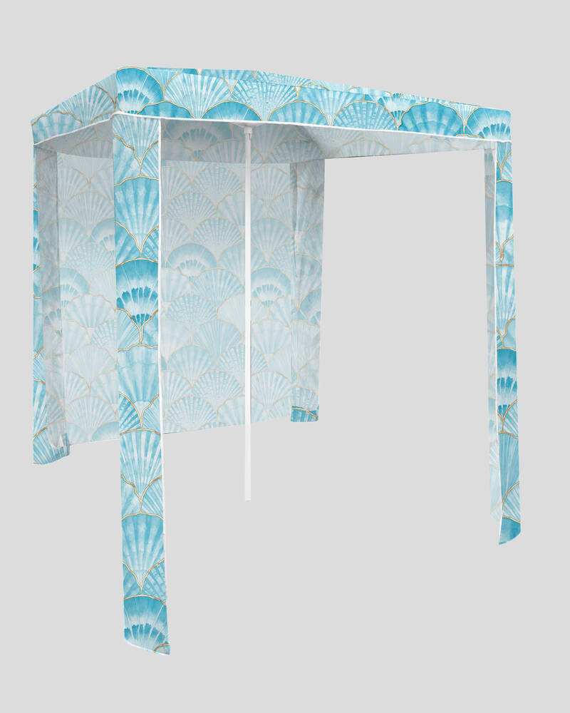 Get It Now Sea Shells Beach Cabana With Roll Up Back Wall for Unisex