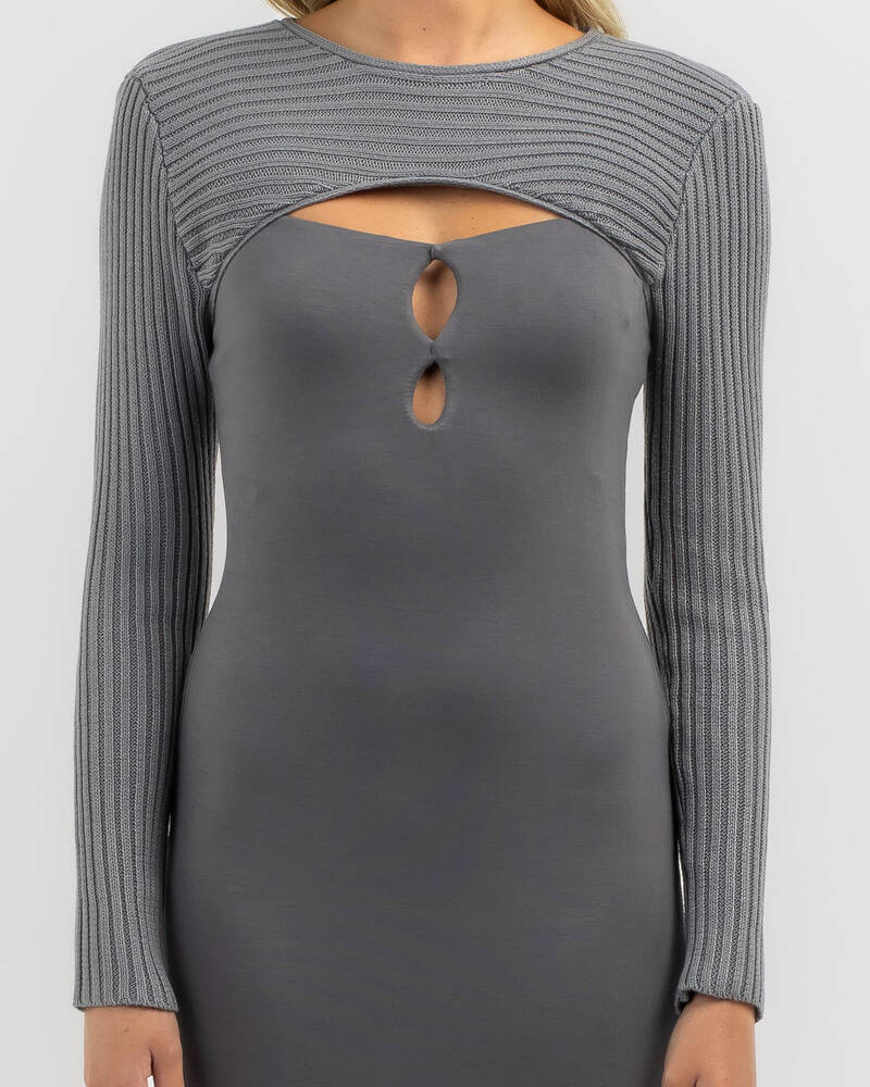 Ava And Ever Bloom Crew Neck Knit Shrug for Womens