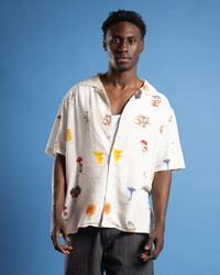 Nomadic Paradise Collector Linen Cropped Resort Shirt for Mens image number null