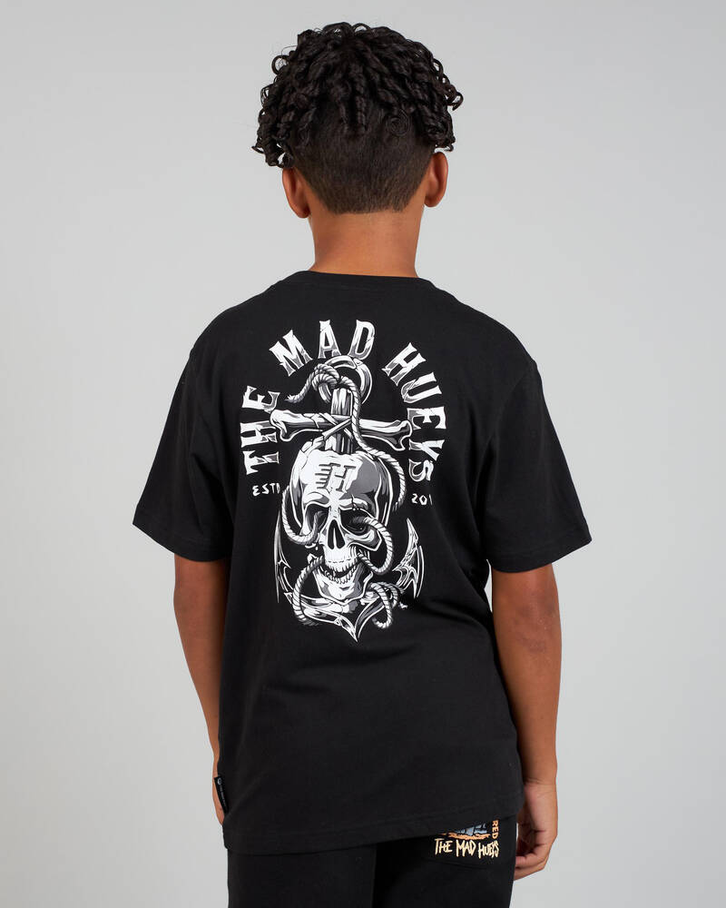 The Mad Hueys Boys' Rope Skull Anchor T-Shirt for Mens