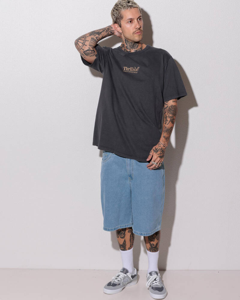 Thrills Thrills Workwear Embro Merch Fit T-Shirt for Mens