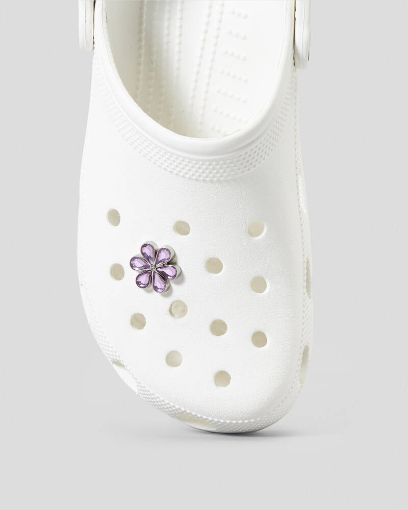 Crocs Purple Blinged Out Daisy Jibbitz for Unisex