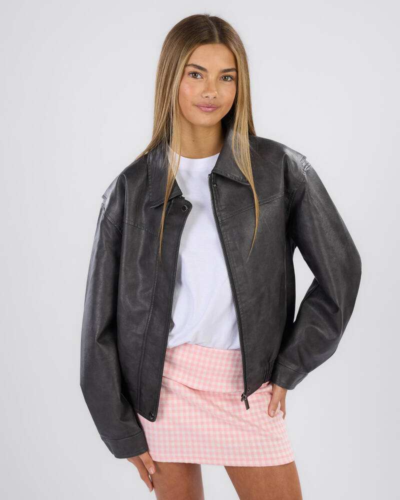 Ava And Ever Girls' Brando 2.0 Faux Leather Jacket for Womens