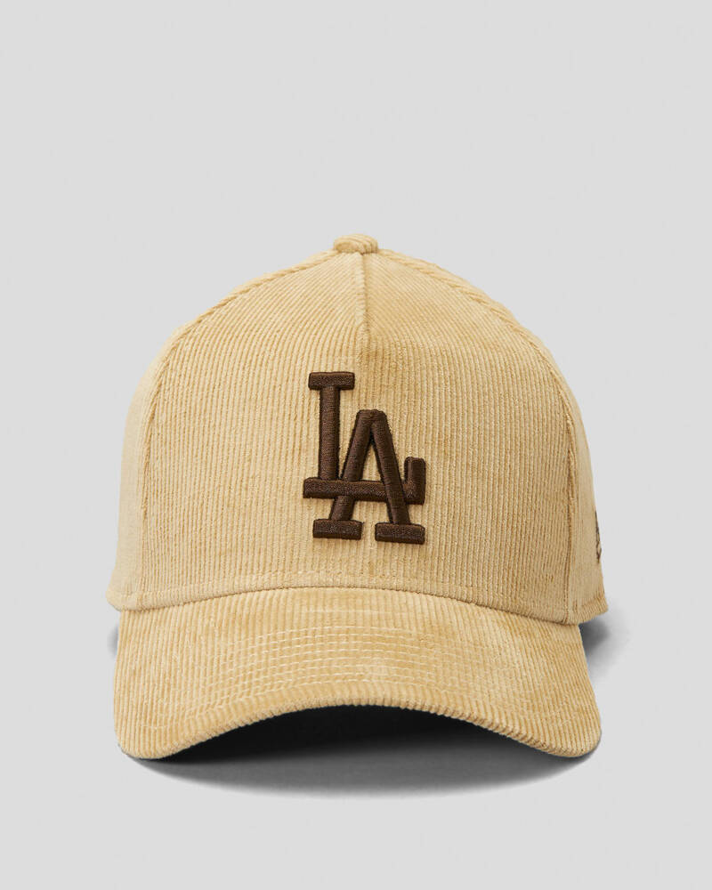 New Era Los Angeles Dodgers Camel Cord 9Forty A-Frame Snapback Cap for Mens