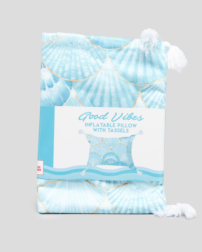 Get It Now Sea Shells Inflatable Beach Pillow for Womens