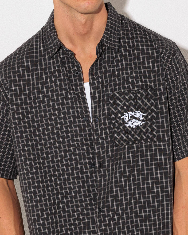 Rip Curl Liquid Trips Check Short Sleeve Shirt for Mens