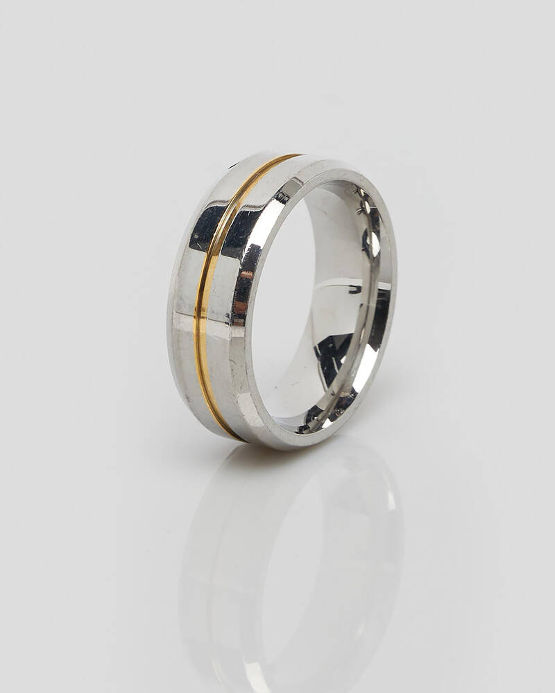 REPUBLIK Gold Inlay Ring for Mens