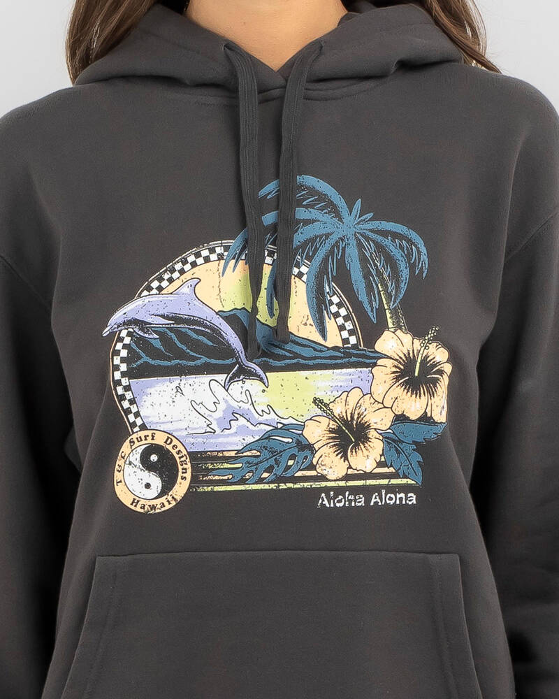 Town & Country Surf Designs Aloha Holiday Hoodie for Womens