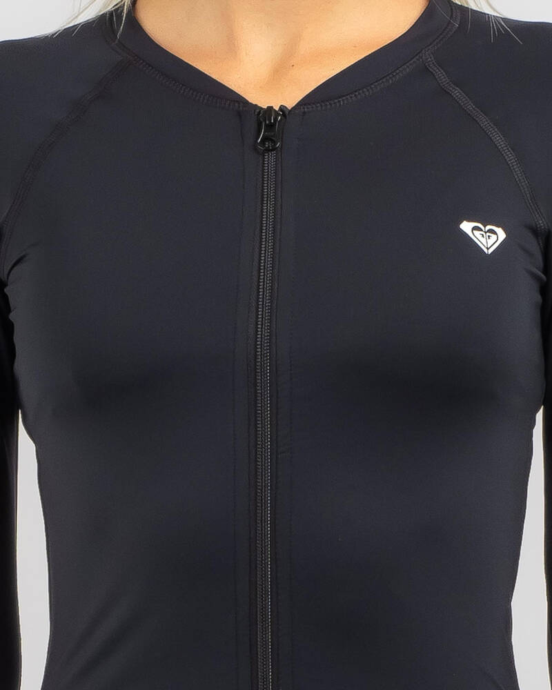 Roxy New Essentials Long Sleeve Zipped Rash Vest for Womens