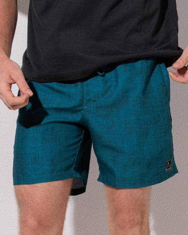 Encrypted Elastic Waist Shorts
