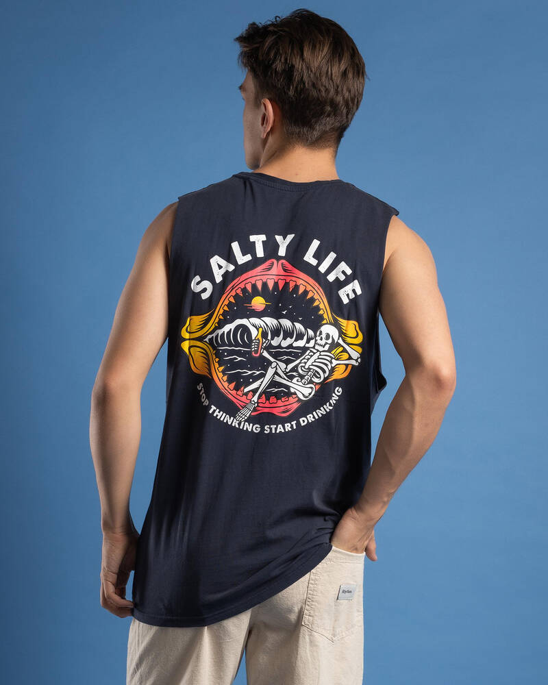 Salty Life Hidden Paradise Muscle Tank for Mens