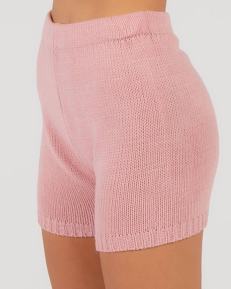 Pink Diamond Slippery Slopes Shorts for Womens